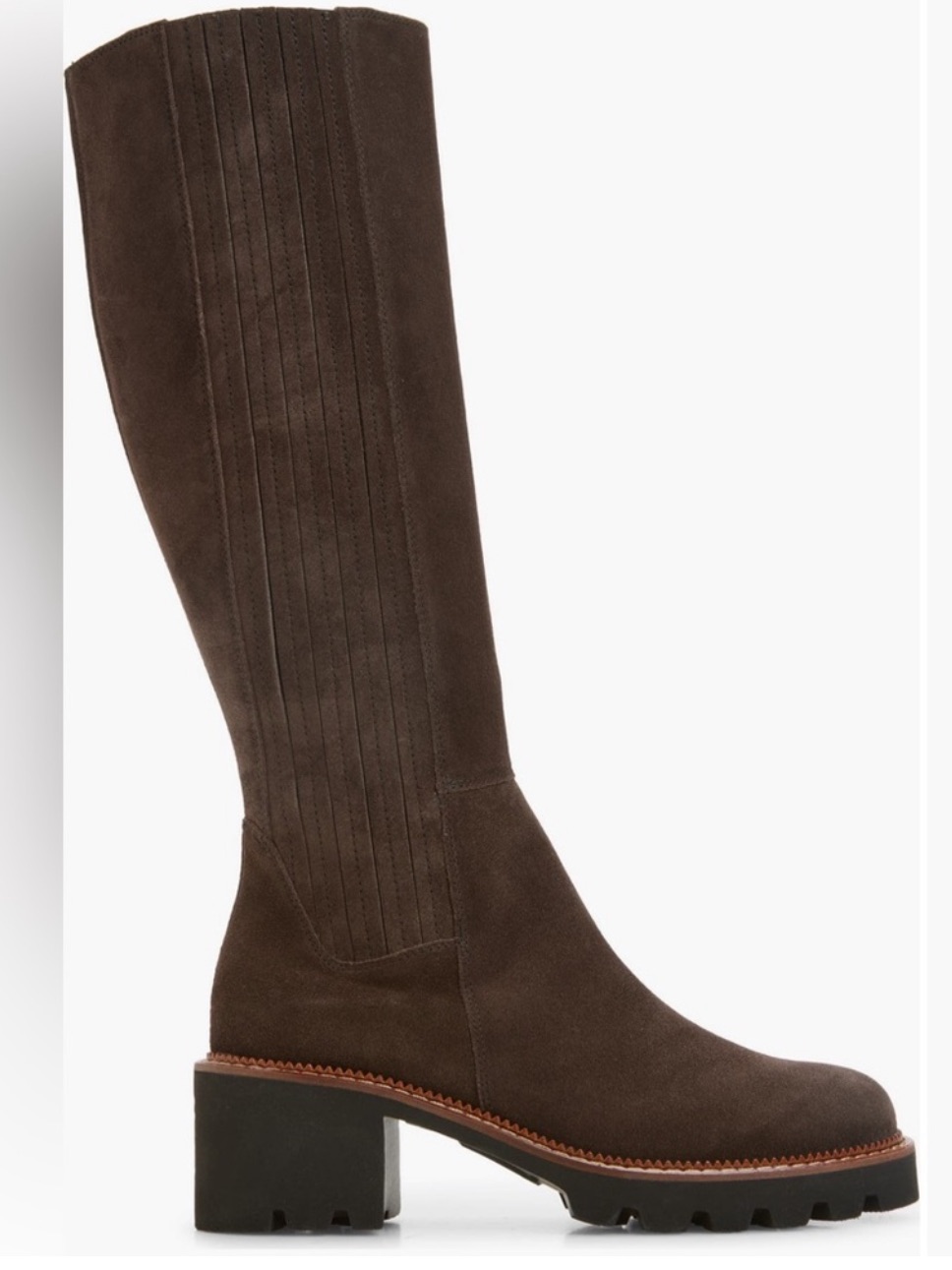 Paul Green Candice Knee High Boots Brown Suede Size Us 6.5